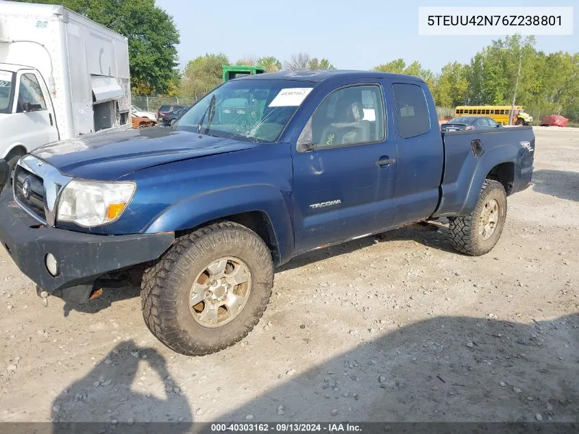 2006 Toyota Tacoma Base V6 VIN: 5TEUU42N76Z238801 Lot: 40303162