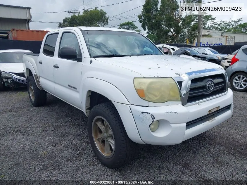 2006 Toyota Tacoma Prerunner V6 VIN: 3TMJU62N26M009423 Lot: 40329061