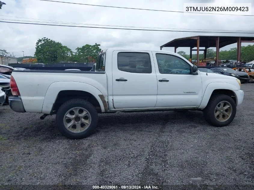 2006 Toyota Tacoma Prerunner V6 VIN: 3TMJU62N26M009423 Lot: 40329061