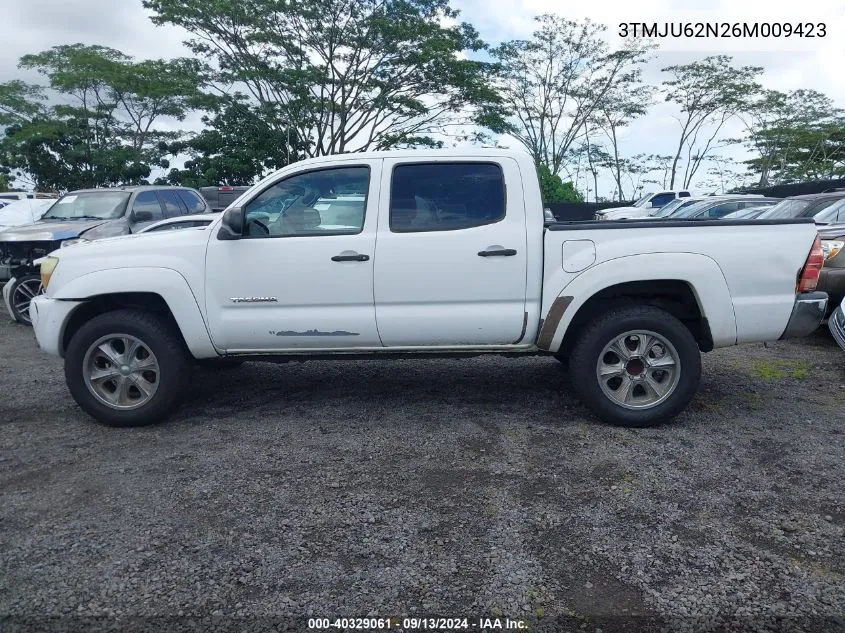 2006 Toyota Tacoma Prerunner V6 VIN: 3TMJU62N26M009423 Lot: 40329061