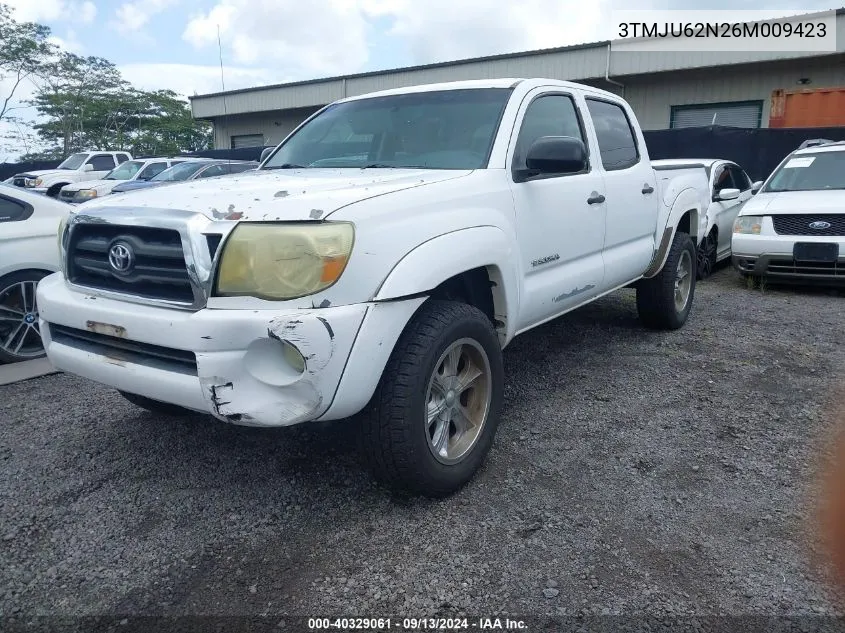 2006 Toyota Tacoma Prerunner V6 VIN: 3TMJU62N26M009423 Lot: 40329061