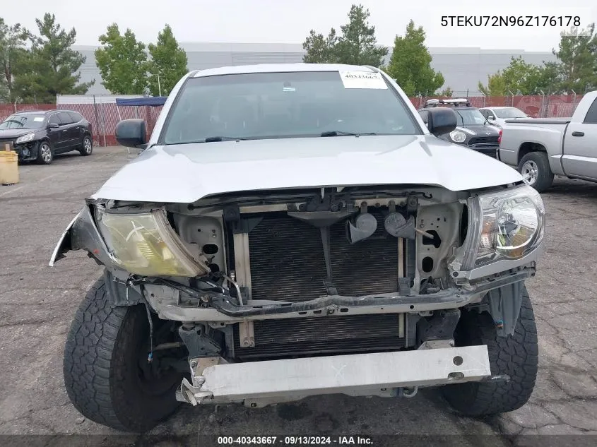 2006 Toyota Tacoma Prerunner V6 VIN: 5TEKU72N96Z176178 Lot: 40343667