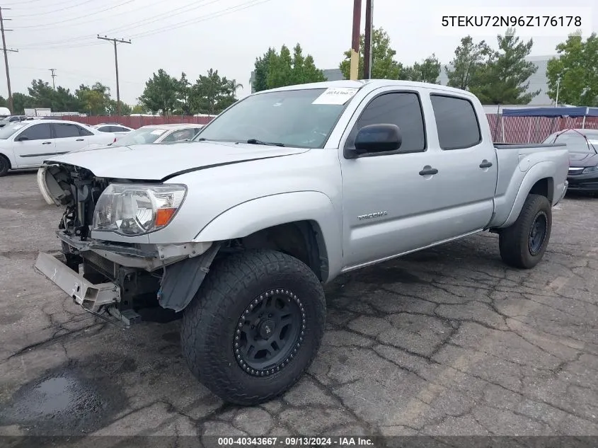 2006 Toyota Tacoma Prerunner V6 VIN: 5TEKU72N96Z176178 Lot: 40343667