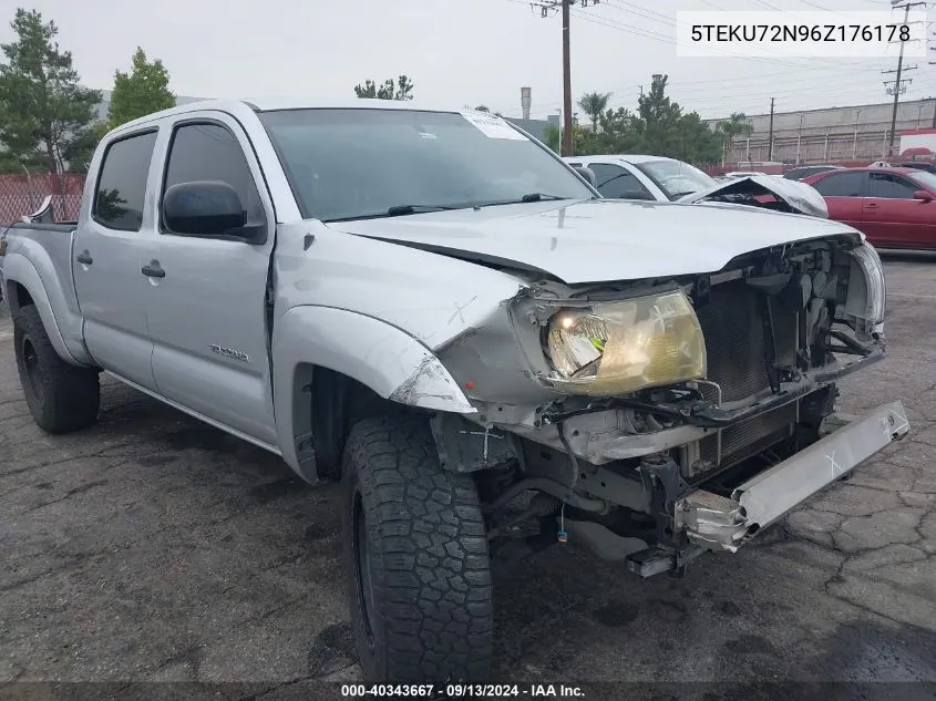 2006 Toyota Tacoma Prerunner V6 VIN: 5TEKU72N96Z176178 Lot: 40343667