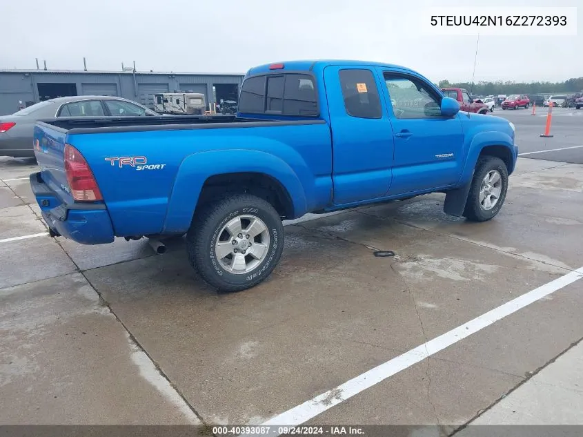 2006 Toyota Tacoma Access Cab VIN: 5TEUU42N16Z272393 Lot: 40393087