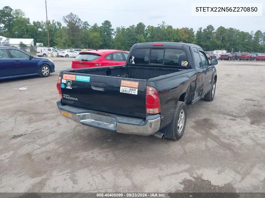 2006 Toyota Tacoma VIN: 5TETX22N56Z270850 Lot: 40405099