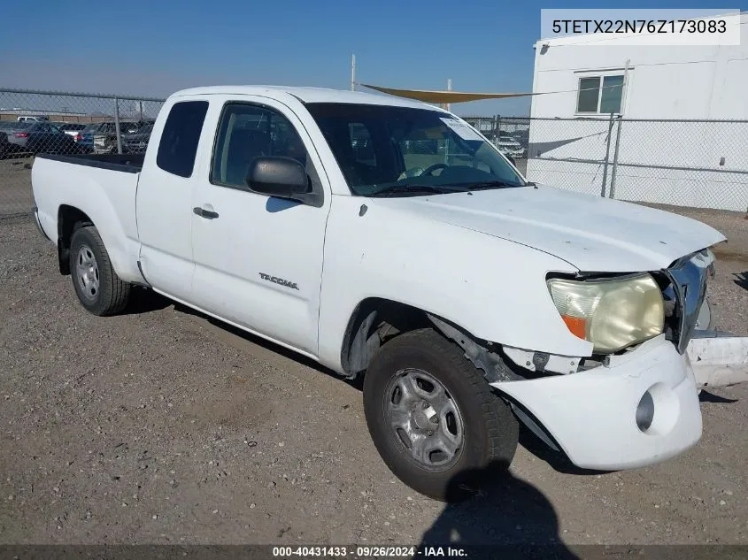 2006 Toyota Tacoma VIN: 5TETX22N76Z173083 Lot: 40431433