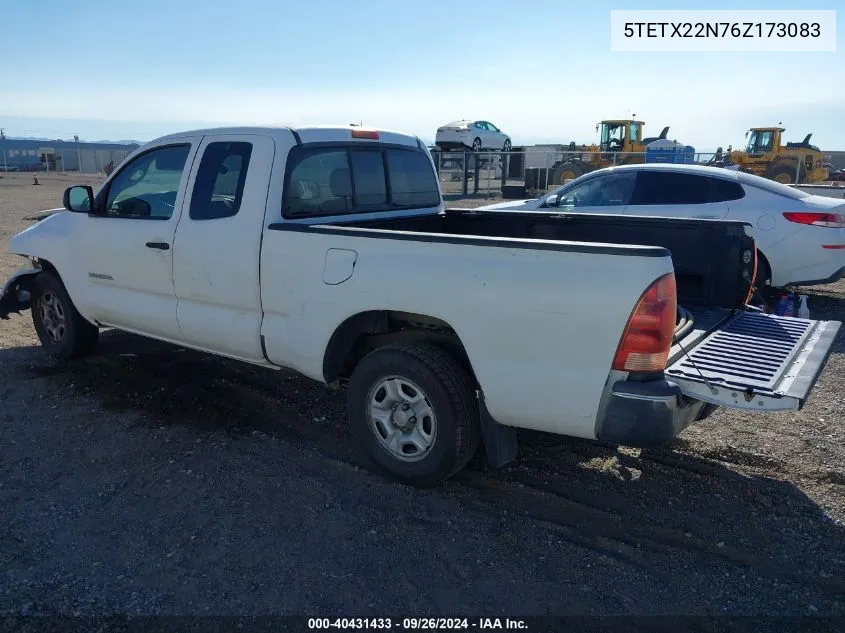 2006 Toyota Tacoma VIN: 5TETX22N76Z173083 Lot: 40431433