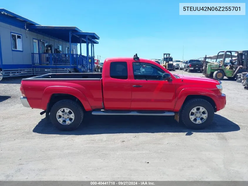 2006 Toyota Tacoma Base V6 VIN: 5TEUU42N06Z255701 Lot: 40441718