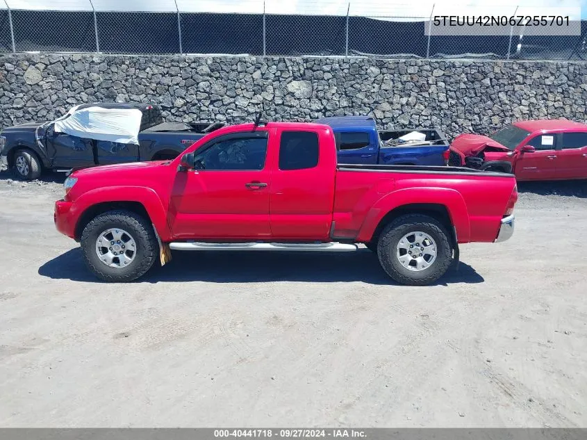 2006 Toyota Tacoma Base V6 VIN: 5TEUU42N06Z255701 Lot: 40441718