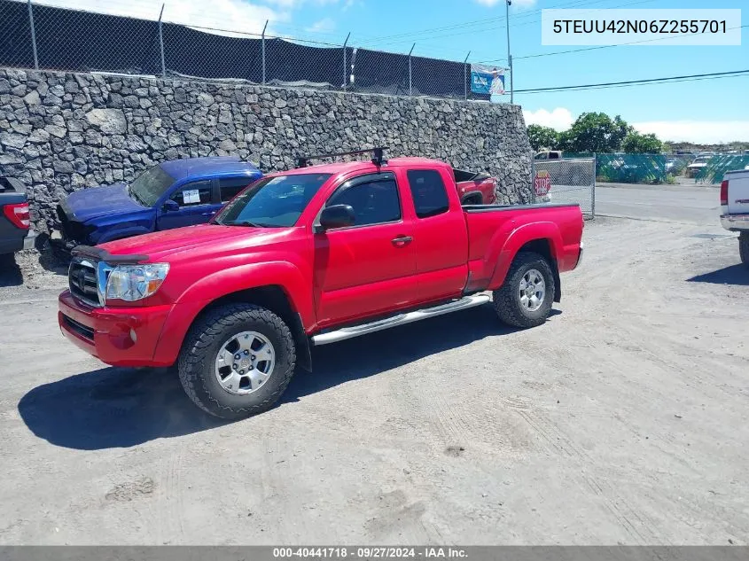 2006 Toyota Tacoma Base V6 VIN: 5TEUU42N06Z255701 Lot: 40441718