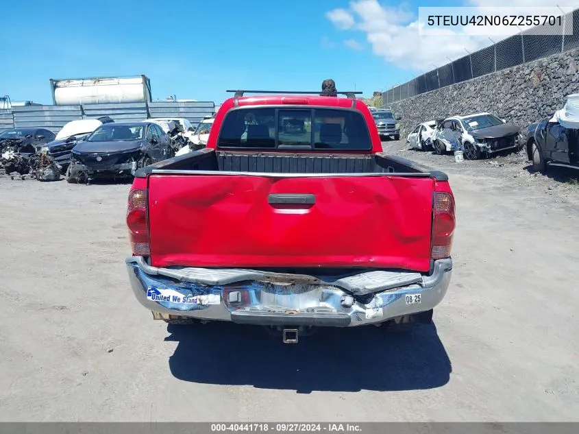 2006 Toyota Tacoma Base V6 VIN: 5TEUU42N06Z255701 Lot: 40441718