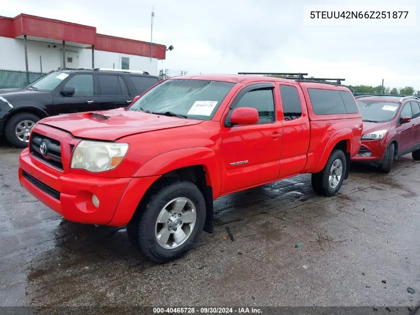 2006 Toyota Tacoma Access Cab VIN: 5TEUU42N66Z251877 Lot: 40465728