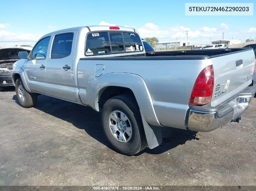 2006 Toyota Tacoma Prerunner V6 VIN: 5TEKU72N46Z290203 Lot: 40607876