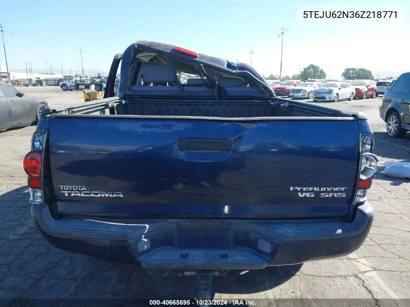 2006 Toyota Tacoma Double Cab Prerunner VIN: 5TEJU62N36Z218771 Lot: 40665695