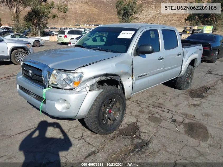 2006 Toyota Tacoma Prerunner V6 VIN: 5TEJU62N06Z209185 Lot: 40678366