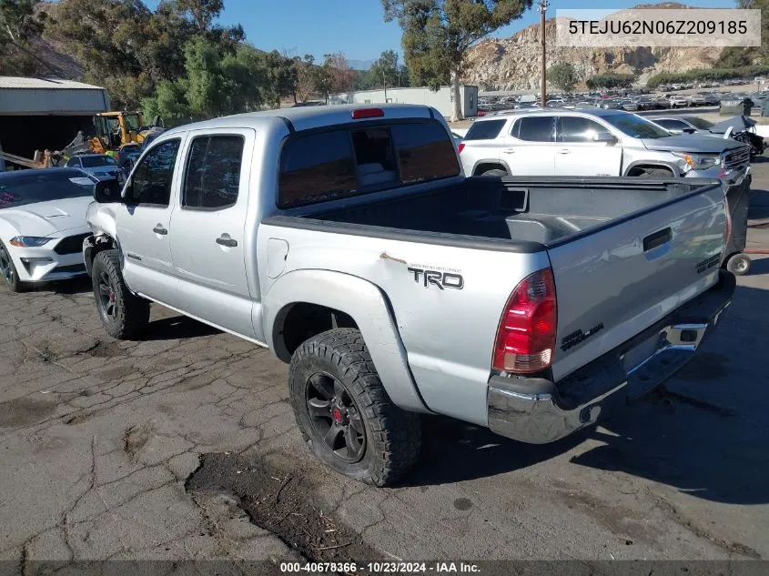 2006 Toyota Tacoma Prerunner V6 VIN: 5TEJU62N06Z209185 Lot: 40678366