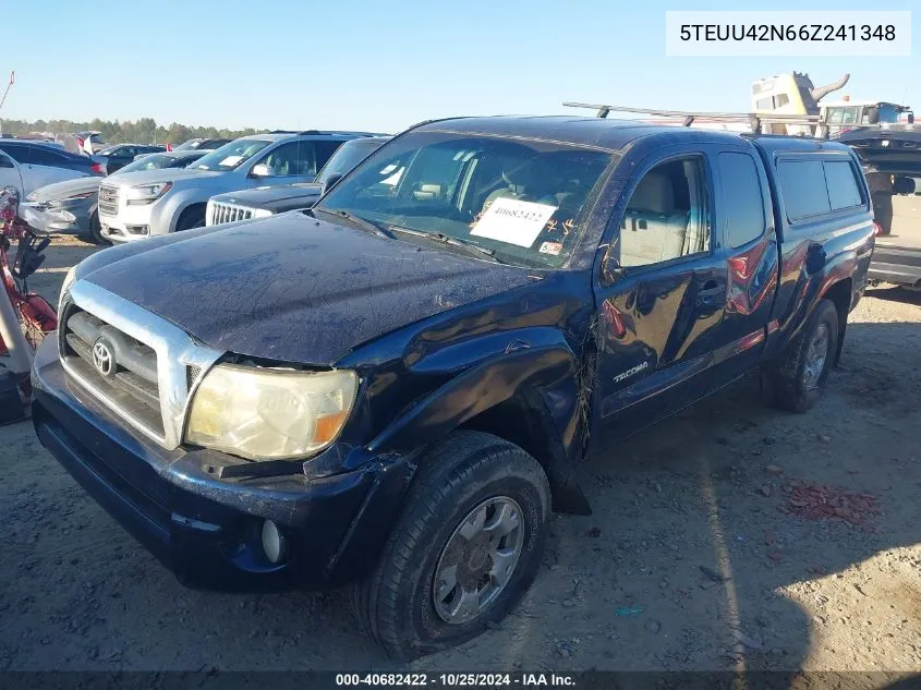 2006 Toyota Tacoma Access Cab VIN: 5TEUU42N66Z241348 Lot: 40682422