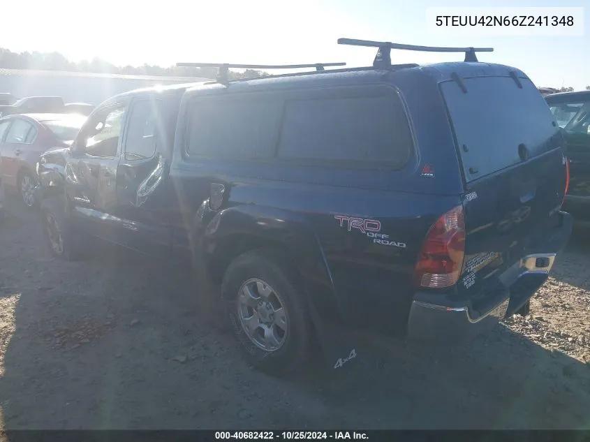 2006 Toyota Tacoma Access Cab VIN: 5TEUU42N66Z241348 Lot: 40682422