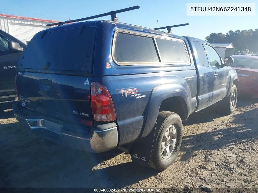 2006 Toyota Tacoma Access Cab VIN: 5TEUU42N66Z241348 Lot: 40682422