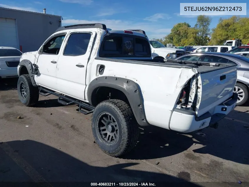 2006 Toyota Tacoma Double Cab Prerunner VIN: 5TEJU62N96Z212473 Lot: 40683211