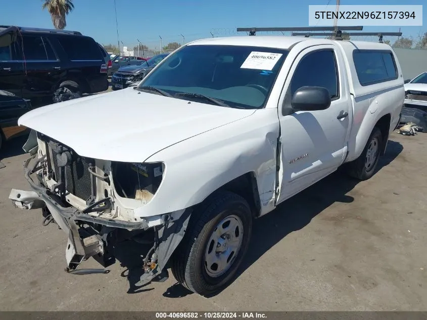 2006 Toyota Tacoma VIN: 5TENX22N96Z157394 Lot: 40696582