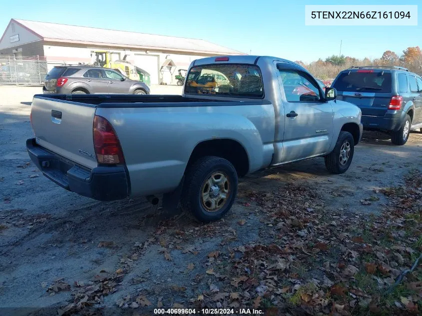 2006 Toyota Tacoma VIN: 5TENX22N66Z161094 Lot: 40699604