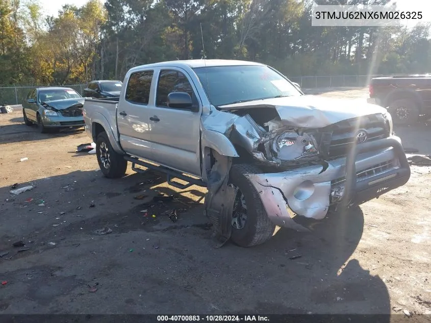 2006 Toyota Tacoma Prerunner V6 VIN: 3TMJU62NX6M026325 Lot: 40700883