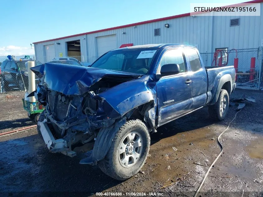 2006 Toyota Tacoma Base V6 VIN: 5TEUU42NX6Z195166 Lot: 40766588