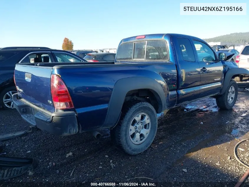 2006 Toyota Tacoma Base V6 VIN: 5TEUU42NX6Z195166 Lot: 40766588