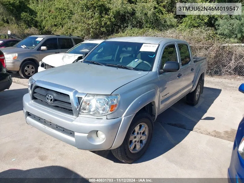 2006 Toyota Tacoma Prerunner V6 VIN: 3TMJU62N46M019547 Lot: 40831703