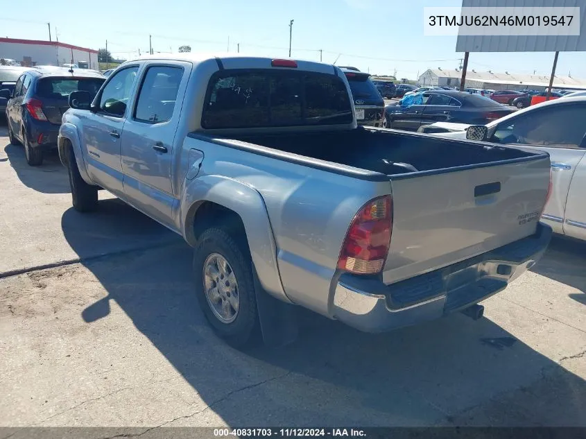 2006 Toyota Tacoma Prerunner V6 VIN: 3TMJU62N46M019547 Lot: 40831703