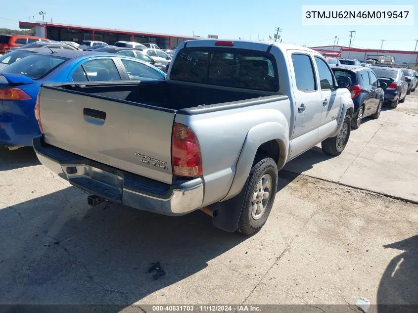 2006 Toyota Tacoma Prerunner V6 VIN: 3TMJU62N46M019547 Lot: 40831703