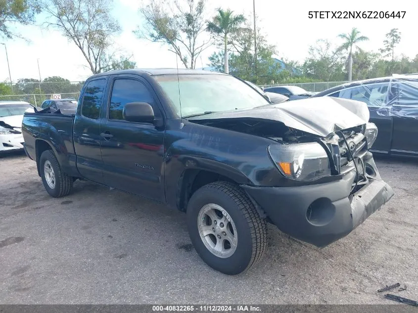 2006 Toyota Tacoma VIN: 5TETX22NX6Z206447 Lot: 40832265