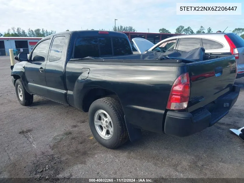 2006 Toyota Tacoma VIN: 5TETX22NX6Z206447 Lot: 40832265