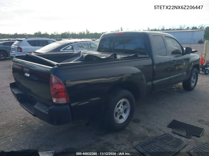 2006 Toyota Tacoma VIN: 5TETX22NX6Z206447 Lot: 40832265