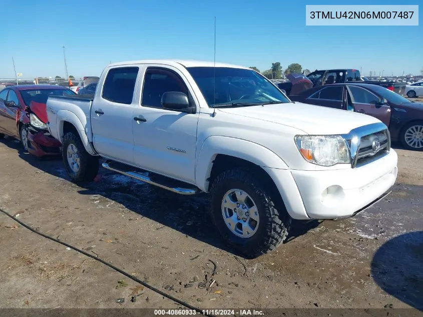 2006 Toyota Tacoma Double Cab VIN: 3TMLU42N06M007487 Lot: 40860933