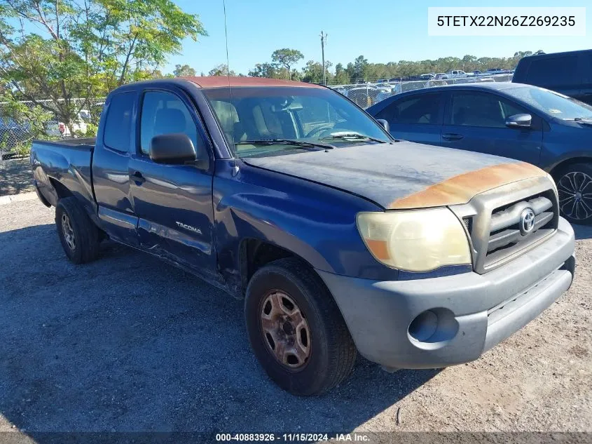 2006 Toyota Tacoma VIN: 5TETX22N26Z269235 Lot: 40883926