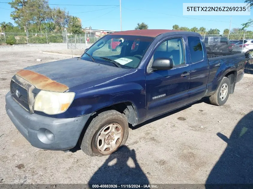 2006 Toyota Tacoma VIN: 5TETX22N26Z269235 Lot: 40883926