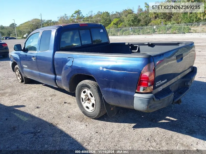 2006 Toyota Tacoma VIN: 5TETX22N26Z269235 Lot: 40883926