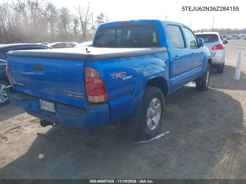 2006 Toyota Tacoma Prerunner V6 VIN: 5TEJU62N36Z284155 Lot: 40887425