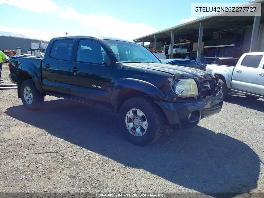 2006 Toyota Tacoma Double Cab VIN: 5TELU42N26Z277727 Lot: 40896704