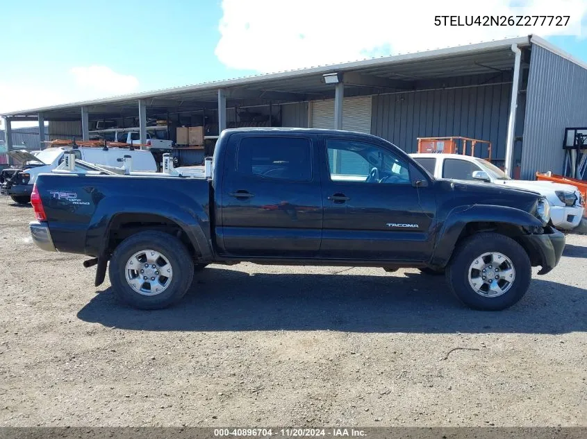 2006 Toyota Tacoma Double Cab VIN: 5TELU42N26Z277727 Lot: 40896704