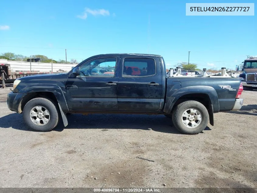 2006 Toyota Tacoma Double Cab VIN: 5TELU42N26Z277727 Lot: 40896704