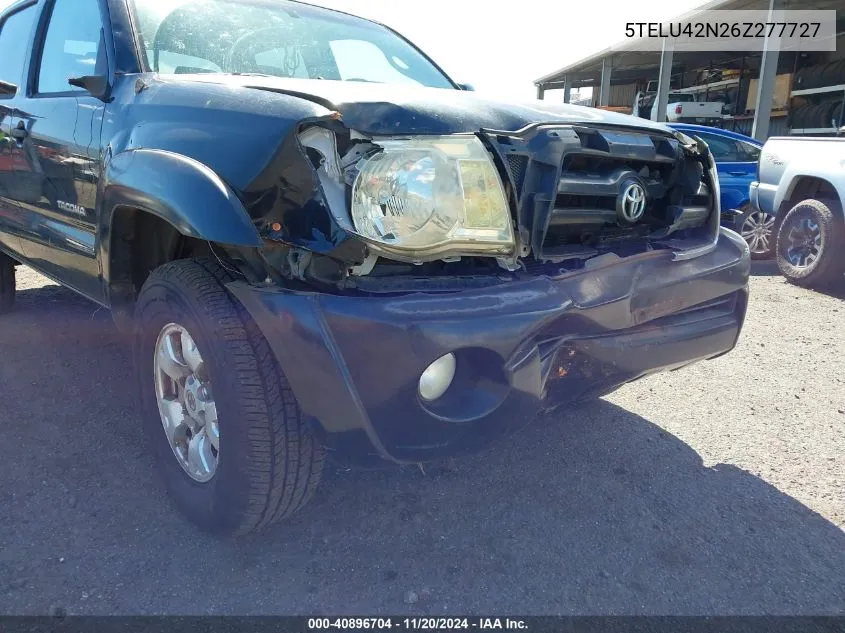 2006 Toyota Tacoma Double Cab VIN: 5TELU42N26Z277727 Lot: 40896704