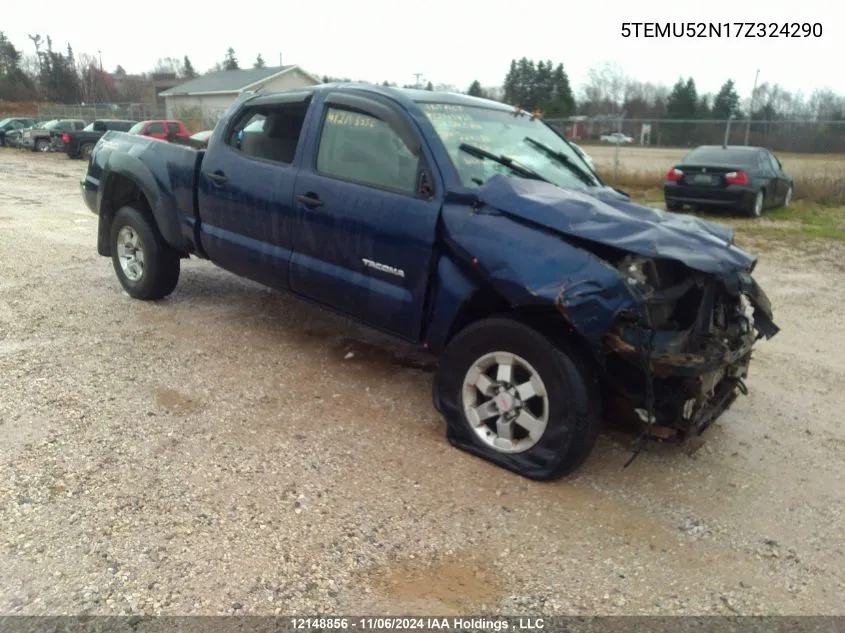 2007 Toyota Tacoma Double Cab Long Bed VIN: 5TEMU52N17Z324290 Lot: 12148856