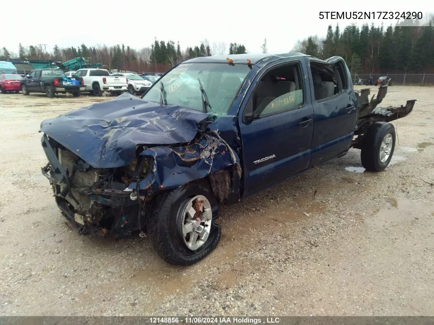 2007 Toyota Tacoma Double Cab Long Bed VIN: 5TEMU52N17Z324290 Lot: 12148856