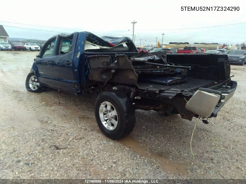 2007 Toyota Tacoma Double Cab Long Bed VIN: 5TEMU52N17Z324290 Lot: 12148856