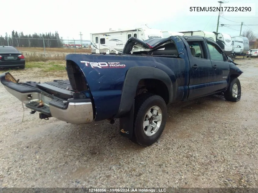 2007 Toyota Tacoma Double Cab Long Bed VIN: 5TEMU52N17Z324290 Lot: 12148856