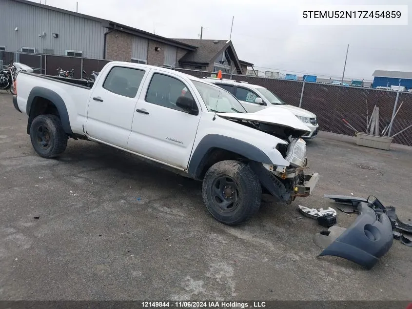 2007 Toyota Tacoma Double Cab Long Bed VIN: 5TEMU52N17Z454859 Lot: 12149844